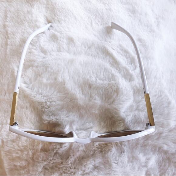 Celia White Cat Eye Full Rim Sunglasses - Picture 4 of 8